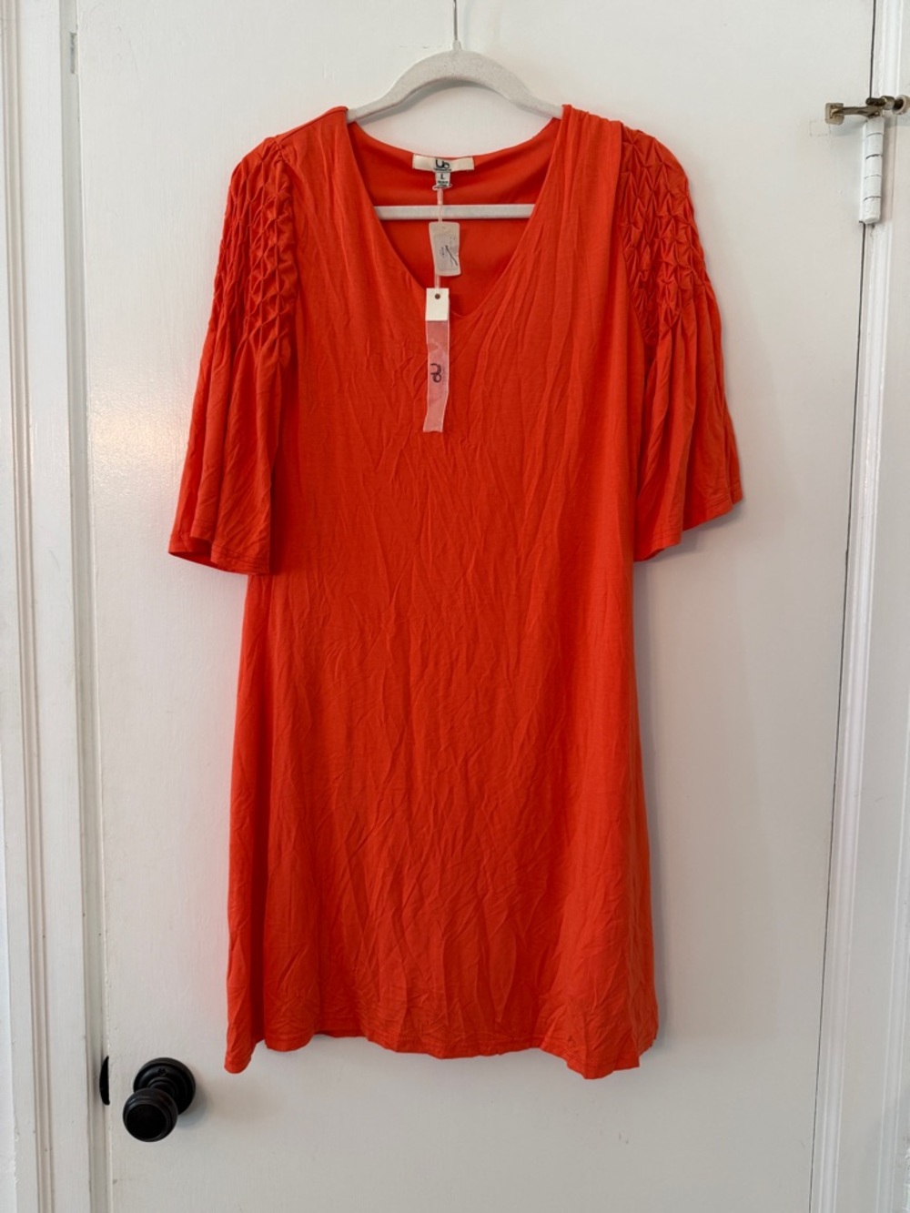 Ya Los Angeles A-line Smocked Sleeve Dress L